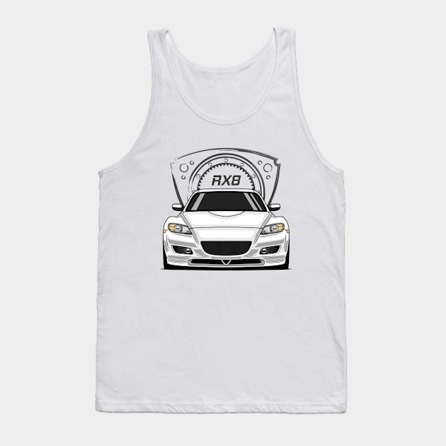 White RX8 JDM Tank Top by GoldenTuners